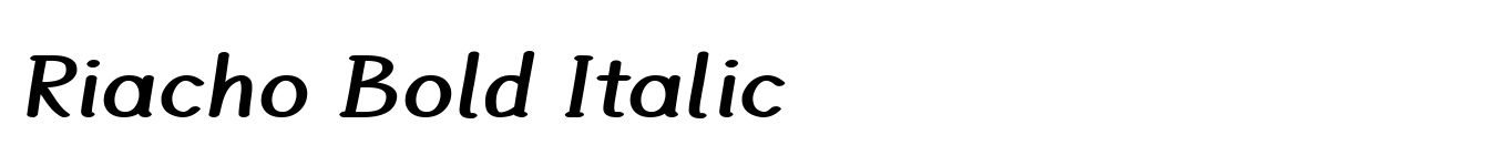 Riacho Bold Italic